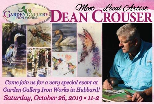 Meet local artist Dean Crouser at Garden Gallery Iron Works