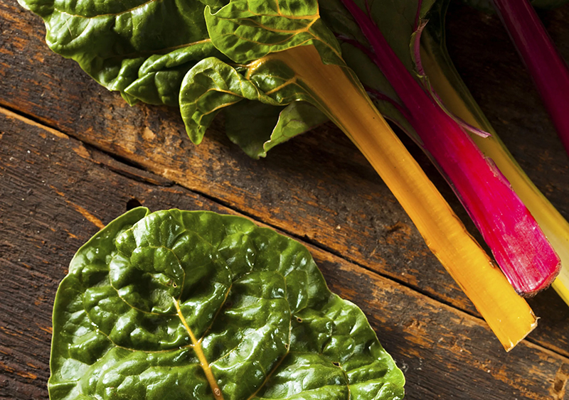 Add a burst of color to your fall table with chard