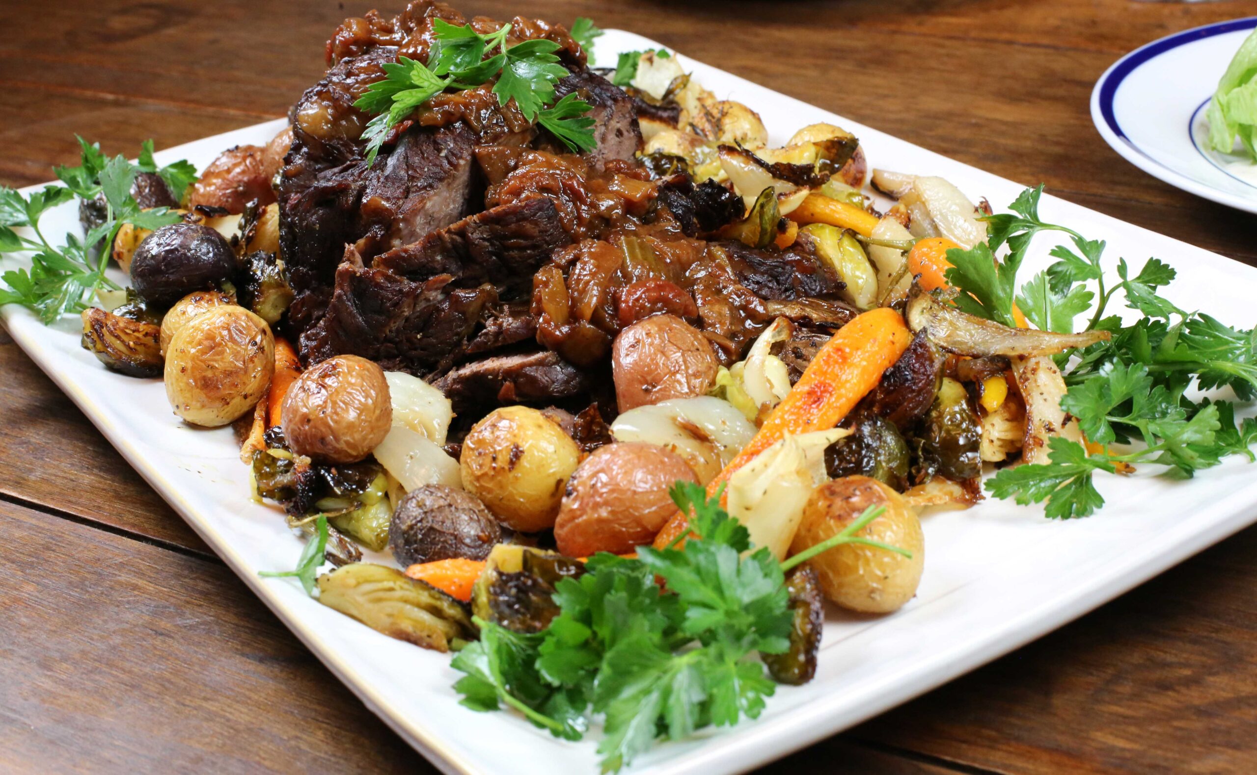 A distinctly Oregon pot roast with porcini and pinot noir